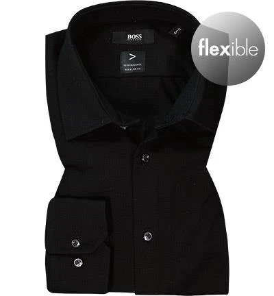 BOSS Hemd Joe 50463021/001 Regular Fit, Jersey, Schwarz 2 BOSS Hemd Joe 50463021/001 Regular Fit, Jersey, Schwarz – Bild 2