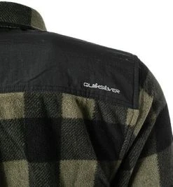 Quiksilver Hemd EQYWT04254/CRE6 Overshirt, Mikrofaser Fleece, Khaki-schwarz kariert, Dunkelgrün -hemdenverkauf 376245 norm5