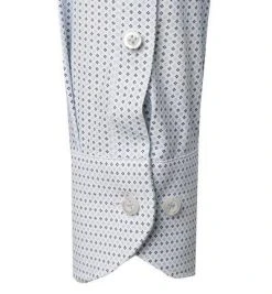 fakts Hemd 6045/214 Slim Fit, Jersey geruchshemmend, Hellblau gemustert, Hellblau -hemdenverkauf 376311 norm3