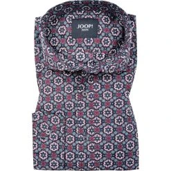 JOOP! Hemd Hanjo 30028575/615 Baumwolle, Blau-rot gemustert, Blau-rot