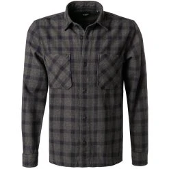 JOOP! Overshirt Haper 30028585/410 Baumwolle, Dunkelblau-grau kariert, Dunkelblau