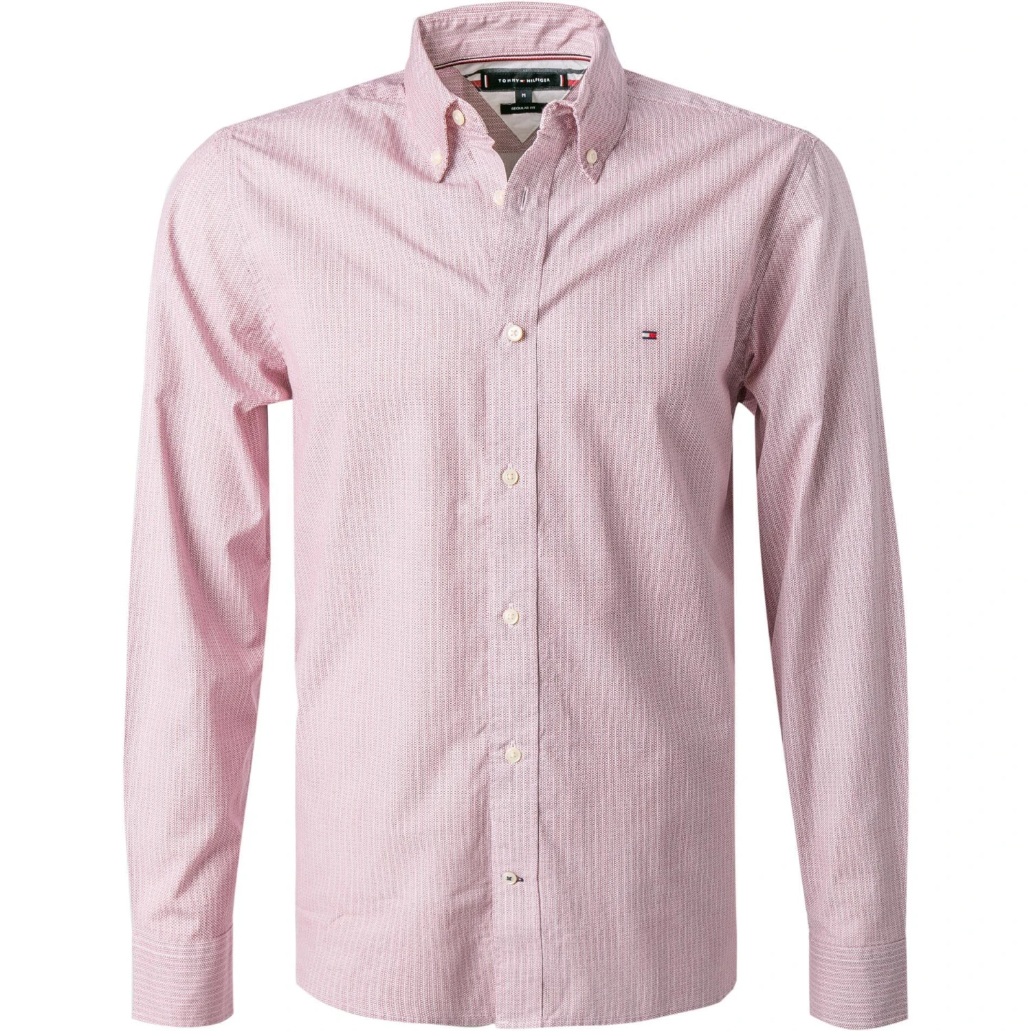 Tommy Hilfiger Hemd MW0MW20544/0K5 Regular Fit, Bio Baumwolle, Weiß-rot gemustert, Weiß-rot 1 Tommy Hilfiger Hemd MW0MW20544/0K5 Regular Fit, Bio Baumwolle, Weiß-rot gemustert, Weiß-rot