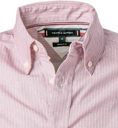 Tommy Hilfiger Hemd MW0MW20544/0K5 Regular Fit, Bio Baumwolle, Weiß-rot gemustert, Weiß-rot 3 Tommy Hilfiger Hemd MW0MW20544/0K5 Regular Fit, Bio Baumwolle, Weiß-rot gemustert, Weiß-rot – Bild 3