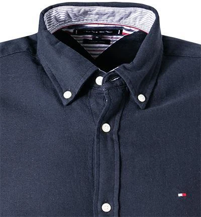 Tommy Hilfiger Hemd MW0MW21100/DW5 Baumwolle-Leinen, Nachtblau 3 Tommy Hilfiger Hemd MW0MW21100/DW5 Baumwolle-Leinen, Nachtblau – Bild 3