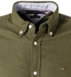Tommy Hilfiger Hemd MW0MW21100/GYY Baumwolle-Leinen, Olivgrün, Oliv -hemdenverkauf 376644 norm2