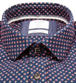 OLYMP Casual Level Five Body Fit 3576/84/07 Hemd, Cord, Rotorange-blau gemustert, Rotorange -hemdenverkauf 376646 norm2