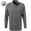 OLYMP Luxor Modern Fit 1224/84/68 Hemd, Jersey geruchshemmend, Schwarz-grau gemustert, Schwarz