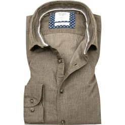 OLYMP Casual Level Five Body Fit 3574/84/47 Hemd, Cord, Olivgrün, Oliv