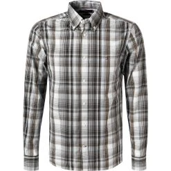 Tommy Hilfiger Hemd MW0MW21101/0MS Regular Fit, Bio Baumwolle, Grau kariert, Grau