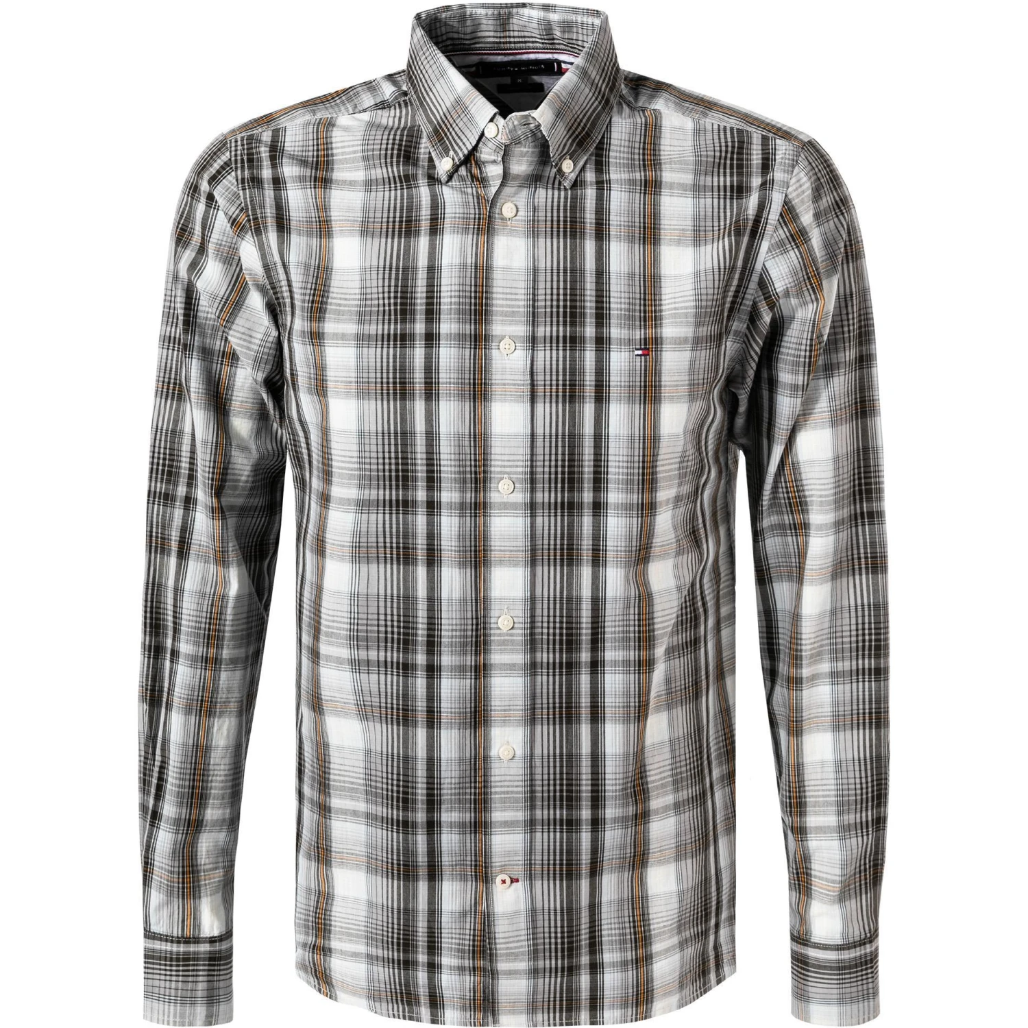 Tommy Hilfiger Hemd MW0MW21101/0MS Regular Fit, Bio Baumwolle, Grau kariert, Grau 1 Tommy Hilfiger Hemd MW0MW21101/0MS Regular Fit, Bio Baumwolle, Grau kariert, Grau