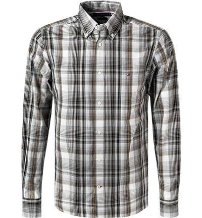 Tommy Hilfiger Hemd MW0MW21101/0MS Regular Fit, Bio Baumwolle, Grau kariert, Grau 2 Tommy Hilfiger Hemd MW0MW21101/0MS Regular Fit, Bio Baumwolle, Grau kariert, Grau – Bild 2