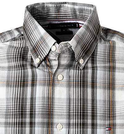 Tommy Hilfiger Hemd MW0MW21101/0MS Regular Fit, Bio Baumwolle, Grau kariert, Grau 3 Tommy Hilfiger Hemd MW0MW21101/0MS Regular Fit, Bio Baumwolle, Grau kariert, Grau – Bild 3