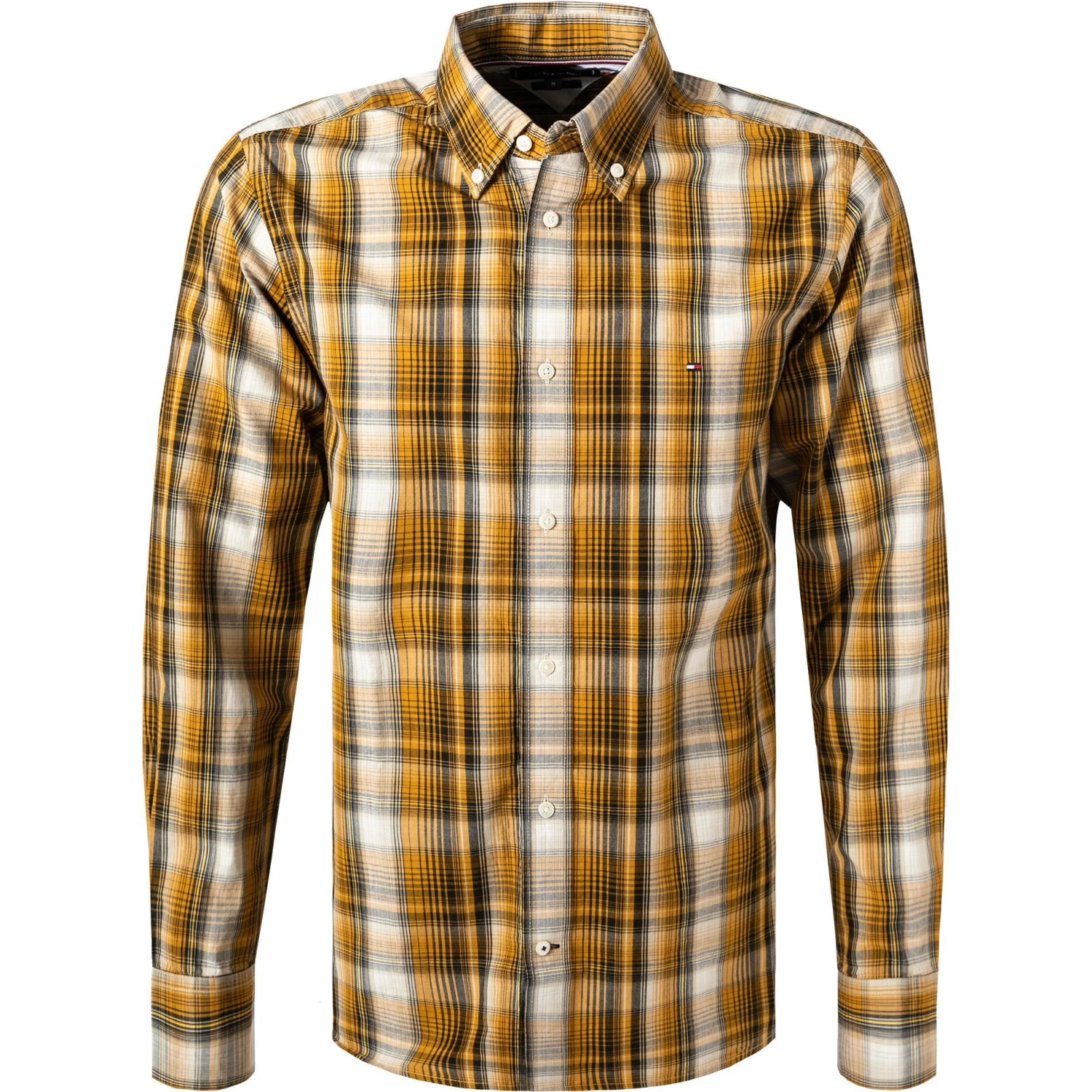 Tommy Hilfiger Hemd MW0MW21101/0RD Regular Fit, Bio Baumwolle, Ockergelb kariert, Ockergelb 1 Tommy Hilfiger Hemd MW0MW21101/0RD Regular Fit, Bio Baumwolle, Ockergelb kariert, Ockergelb