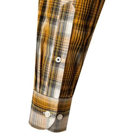 Tommy Hilfiger Hemd MW0MW21101/0RD Regular Fit, Bio Baumwolle, Ockergelb kariert, Ockergelb 4 Tommy Hilfiger Hemd MW0MW21101/0RD Regular Fit, Bio Baumwolle, Ockergelb kariert, Ockergelb – Bild 4