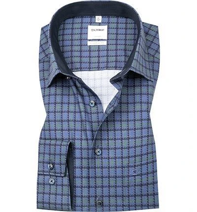 OLYMP Luxor Comfort Fit 1090/84/45 Hemd, Baumwolle, Grün-blau gemustert, Grün 2 OLYMP Luxor Comfort Fit 1090/84/45 Hemd, Baumwolle, Grün-blau gemustert, Grün – Bild 2