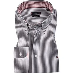 Tommy Hilfiger Hemd MW0MW20825/0GY Regular Fit, Bio Baumwolle, Navy-weiß gestreift, Navy-weiß
