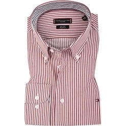 Tommy Hilfiger Hemd MW0MW20825/0KP Regular Fit, Bio Baumwolle, Rot-weiß gestreift, Rot-weiß