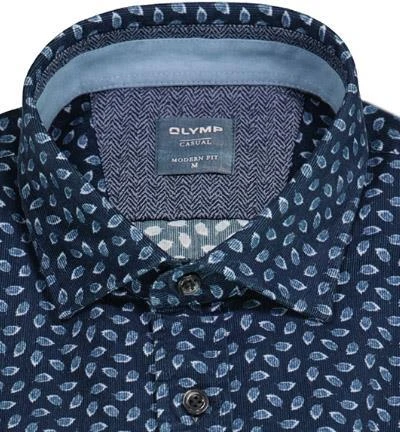 OLYMP Casual Modern Fit 4062/84/18 Hemd, Cord, Marineblau gemustert, Marine 3 OLYMP Casual Modern Fit 4062/84/18 Hemd, Cord, Marineblau gemustert, Marine – Bild 3