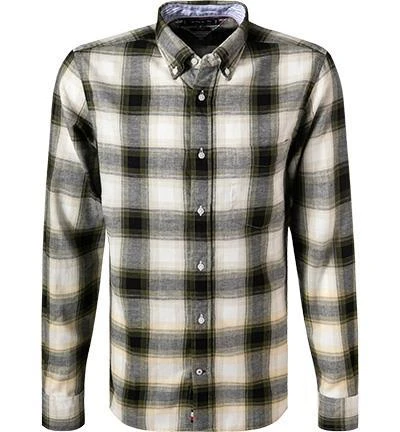 Tommy Hilfiger Hemd MW0MW20461/0N1 Regular Fit, Baumwolle-Leinen, Olivgrün kariert, Oliv 2 Tommy Hilfiger Hemd MW0MW20461/0N1 Regular Fit, Baumwolle-Leinen, Olivgrün kariert, Oliv – Bild 2