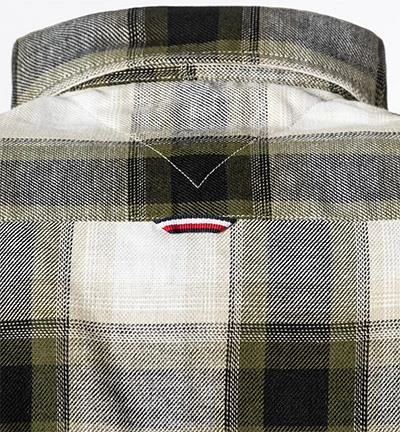 Tommy Hilfiger Hemd MW0MW20461/0N1 Regular Fit, Baumwolle-Leinen, Olivgrün kariert, Oliv 7 Tommy Hilfiger Hemd MW0MW20461/0N1 Regular Fit, Baumwolle-Leinen, Olivgrün kariert, Oliv – Bild 7