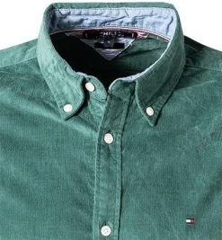 Tommy Hilfiger Hemd MW0MW20456/MB5 Slim Fit, Cord, Grün -hemdenverkauf 376694 norm2