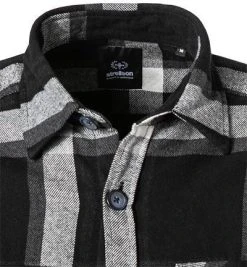 Strellson Hemd Norman 30028373/010 Baumwolle, Schwarz-weiß kariert, Schwarz-weiß -hemdenverkauf 376761 norm2