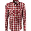 Strellson Hemd Cedric 30028357/620 Baumwolle, Extra langer Arm, Rot kariert, Rot