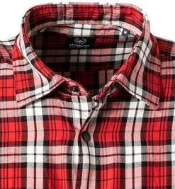 Strellson Hemd Cedric 30028357/620 Baumwolle, Extra langer Arm, Rot kariert, Rot -hemdenverkauf 376777 norm2