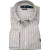 Polo Ralph Lauren Hemd 710815612/002 Custom Fit, Baumwolle, Grau-weiß gestreift, Grau-weiß