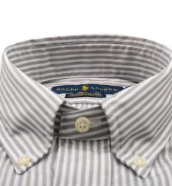 Polo Ralph Lauren Hemd 710815612/002 Custom Fit, Baumwolle, Grau-weiß gestreift, Grau-weiß -hemdenverkauf 376811 norm2