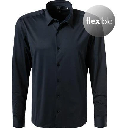 BOSS Hemd Hank 50459929/404 Slim Fit, Mikrofaser, Nachtblau 2 BOSS Hemd Hank 50459929/404 Slim Fit, Mikrofaser, Nachtblau – Bild 2