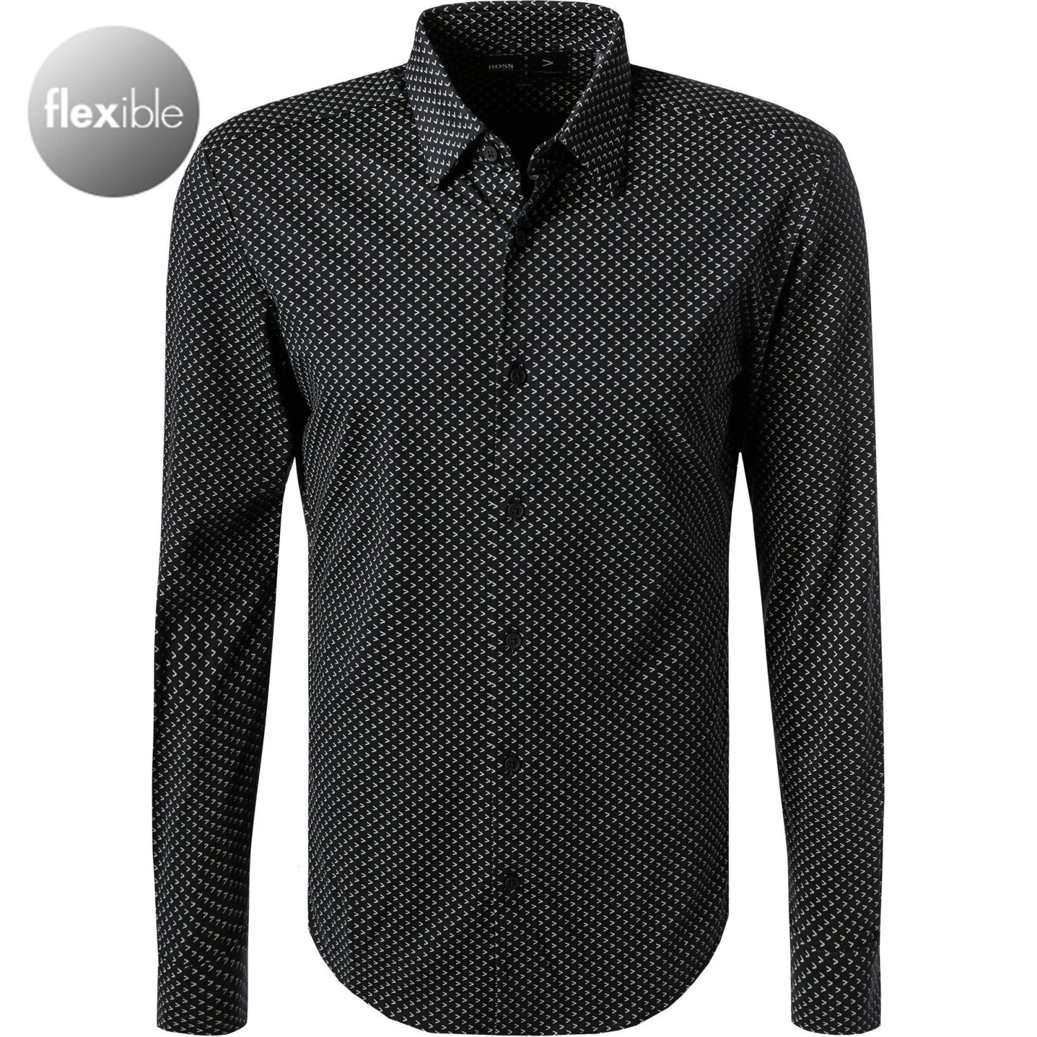 BOSS Hemd Roan 50458367/405 Slim Fit, Jersey, Nachtblau 1 BOSS Hemd Roan 50458367/405 Slim Fit, Jersey, Nachtblau