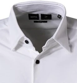 BOSS Hemd Roan 50458367/100 Slim Fit, Jersey, Weiß -hemdenverkauf 376829 norm2