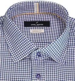 Daniel Hechter Hemd 60249/100589/680 Modern Fit, Baumwolle, Navy gemustert, Navy -hemdenverkauf 376837 norm2
