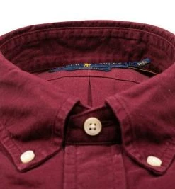 Polo Ralph Lauren Hemd 710805564/002 Custom Fit, Baumwolle, Weinrot -hemdenverkauf 376844 norm2