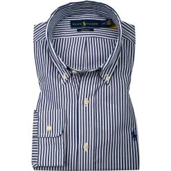 Polo Ralph Lauren Hemd 710798110/001 Custom Fit, Baumwolle, Navy-weiß gestreift, Navy-weiß