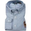 Polo Ralph Lauren Hemd 710859259/001 Custom Fit, Baumwolle, Blau meliert, Blau