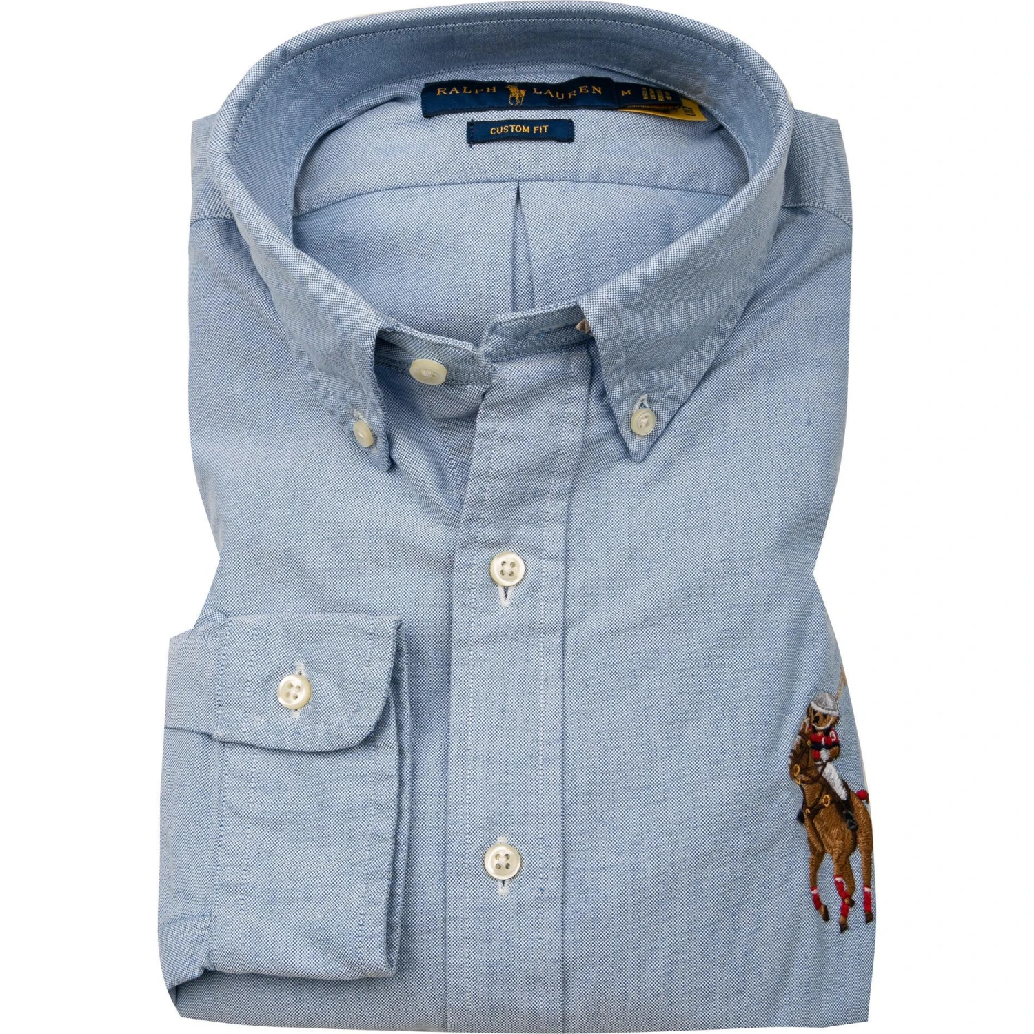 Polo Ralph Lauren Hemd 710859259/001 Custom Fit, Baumwolle, Blau meliert, Blau 1 Polo Ralph Lauren Hemd 710859259/001 Custom Fit, Baumwolle, Blau meliert, Blau