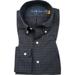 Polo Ralph Lauren Hemd 710767399/003 Custom Fit, Baumwolle, Grün-navy kariert, Grün-navy