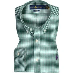 Polo Ralph Lauren Hemd 710849298/007 Slim Fit, Baumwolle, Grün-weiß kariert, Grün-weiß