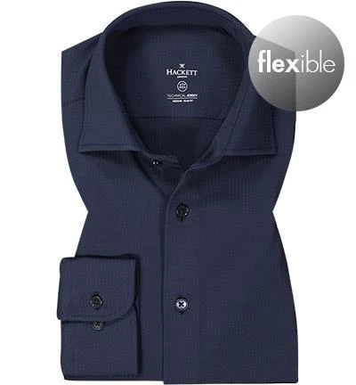 HACKETT Hemd HM308845/595 Slim Fit, Jersey, Navy 2 HACKETT Hemd HM308845/595 Slim Fit, Jersey, Navy – Bild 2