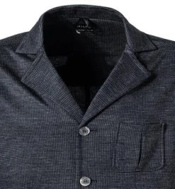 HILTL Overshirt Jake 14161/1001/10 Regular Fit, Jersey, Dunkelblau gemustert, Dunkelblau -hemdenverkauf 377198 norm2