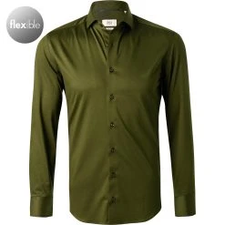 ETERNA Hemd 2159/YS82/67/48 Slim Fit, Jersey CO2-Neutral, Grün