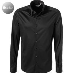 ETERNA Hemd 2159/LS84/39 Comfort Fit, Jersey CO2-Neutral, Schwarz