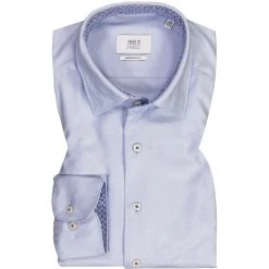 ETERNA Hemd 2338/XS5P/12 Modern Fit, Twill CO2-Neutral, Hellblau meliert, Hellblau