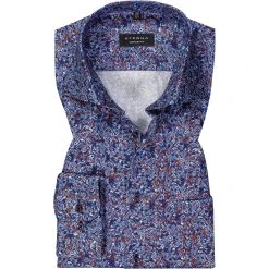 ETERNA Hemd 8046/E19K/82 Comfort Fit, Baumwolle, Dunkelblau gemustert, Dunkelblau