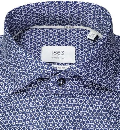 ETERNA Hemd 8075/XS82/18 Modern Fit, Twill CO2-Neutral, Blau-weiß gemustert, Blau-weiß 3 ETERNA Hemd 8075/XS82/18 Modern Fit, Twill CO2-Neutral, Blau-weiß gemustert, Blau-weiß – Bild 3