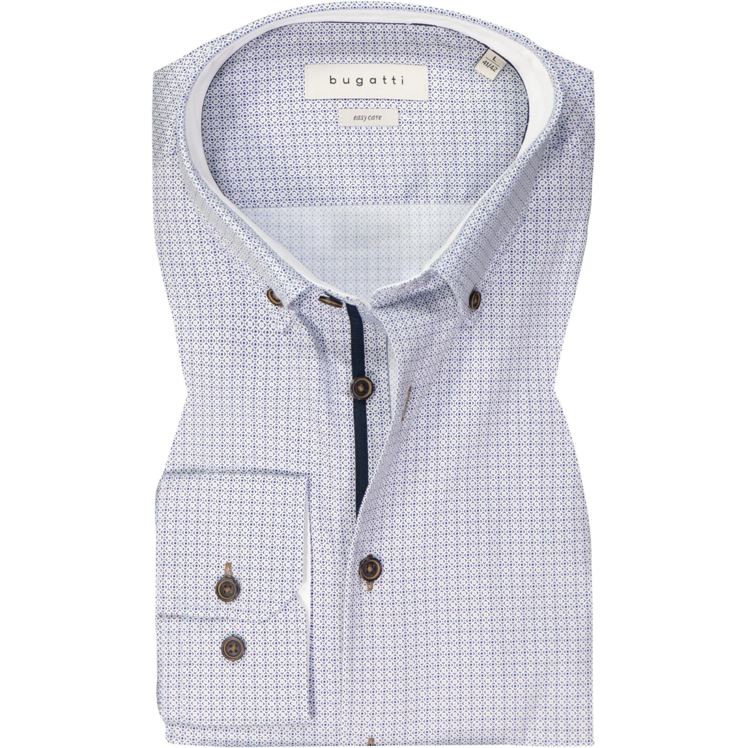 bugatti Hemd 9350/88501/350 Modern Fit, Baumwolle, Hellblau gemustert, Hellblau 1 bugatti Hemd 9350/88501/350 Modern Fit, Baumwolle, Hellblau gemustert, Hellblau