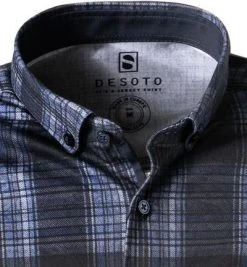 DESOTO Hemd Modern B.D. 47013-3/523 Jersey, Dunkelblau-schwarz kariert, Dunkelblau -hemdenverkauf 377393 norm2