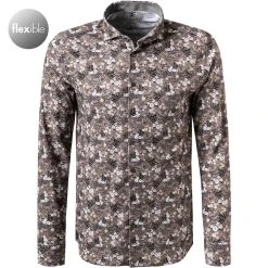 DESOTO Hemd New Hai 48107-3/827 Jersey, Braun gemustert, Braun